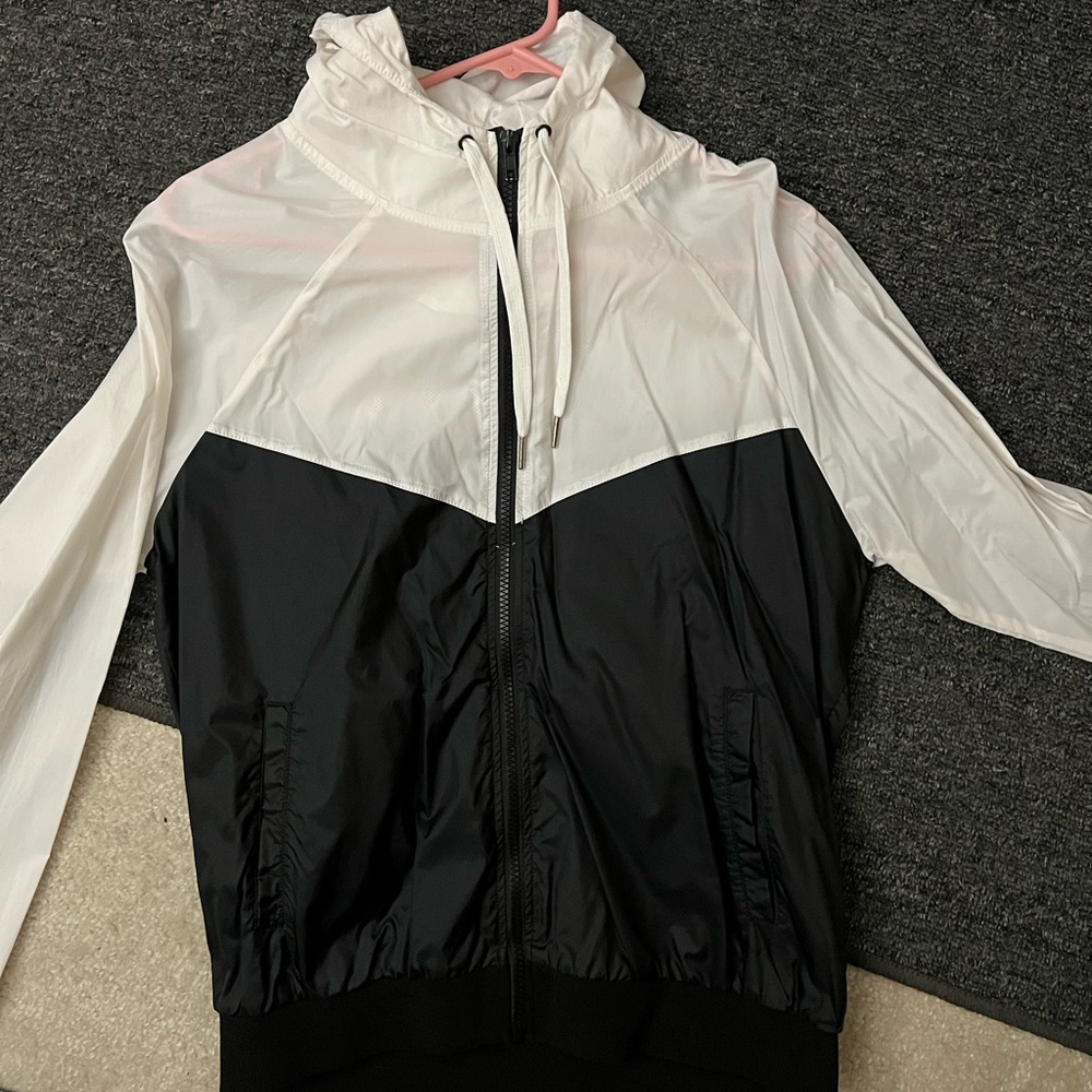 White and Black Wind Breaker
